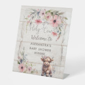 聖牛高原の花かわいい愛らしいベビーガール 台座サイン (正面)