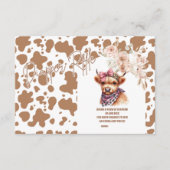 聖牛高地の牛おむつラッフル エンクロージャーカード (正面)