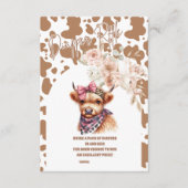 聖牛高地の牛おむつラッフル エンクロージャーカード (正面)