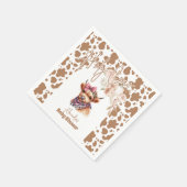 聖牛高地の牛の赤ちゃんシャワー スタンダードカクテルナプキン (角)