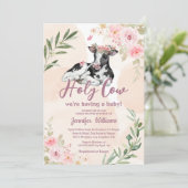 聖牛高地ふくらはぎ女の赤ちゃんシャワーフローラ 招待状 (スタンド正面)