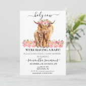 聖牛高地ふくらはぎ赤ちゃんシャワーピンクブルー 招待状 (スタンド正面)