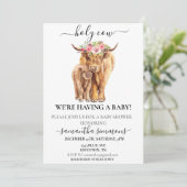 聖牛高地ふくらはぎ赤ちゃんシャワー水色Inv 招待状 (スタンド正面)