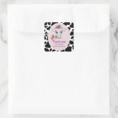 聖牛1歳の誕生日ありがとう スクエアシール (バッグ)