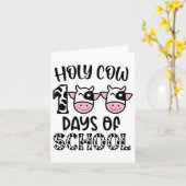 聖牛100日の学校先生学生子供 カード (黄色い花)