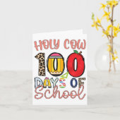 聖牛100日の学校先生学生子供 カード (黄色い花)