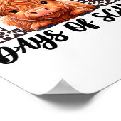 聖牛100日の学校先生学生少女 ポスター (角)