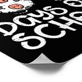 聖牛100日の学校100日テア頭が切れるク ポスター (角)