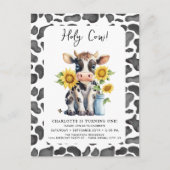 聖牛I'm One Sunflowers Farm 1st Birthday インビテーションポストカード (正面)