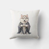 聖王シベリアンハスキー犬 クッション (裏面)