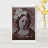 聖画 挨拶カード カード (黄色い花)