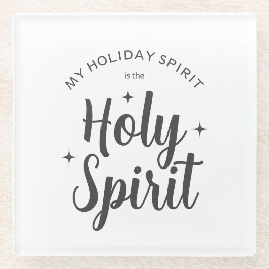 聖祝日スピリットクリスチャン・クリスマス ガラスコースター (正面)