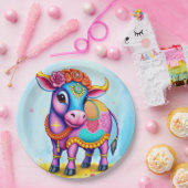 聖祝牛を装ったディワリ ペーパープレート (パーティー)