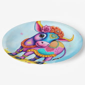 聖祝牛を装ったディワリ ペーパープレート (アングル)