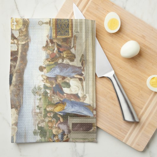 聖祭の論議 キッチンタオル (四つ折り)