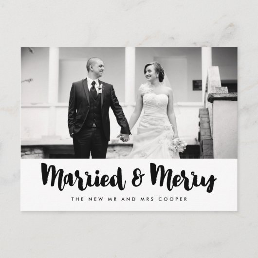 聖結婚した降誕祭の写真 ポストカード (正面)