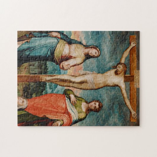 聖者が付いている十字のキリスト ジグソーパズル (横)