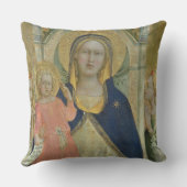 聖者と即位するマドンナおよび子供はSH詳しく述べます クッション (裏面)