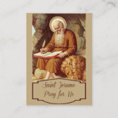 聖者のジェロームの聖なる書物、経典のペンの修道士 名刺 (正面)