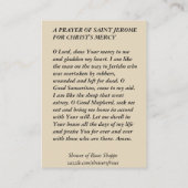 聖者のジェロームの聖なる書物、経典のペンの修道士 名刺 (裏面)