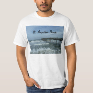 聖者のセントオーガスティンのビーチのフロリダFL桟橋のTシャツ Tシャツ