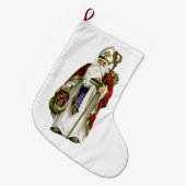 聖者のニコラスのクリスマスのストッキング ラージクリスマスストッキング (正面 (吊り時))
