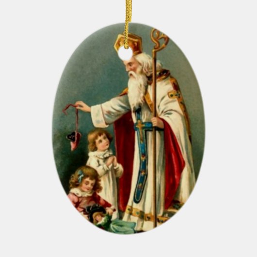 聖者のニコラスのクリスマスツリーのオーナメント セラミックオーナメント (正面)