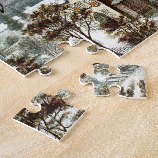 聖者のニックのヴィンテージのビクトリアンなサンタクロースのトナカイ ジグソーパズル (側面)