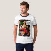 聖者のハンバーグの日のウェルシュコーギー Tシャツ (正面フル)