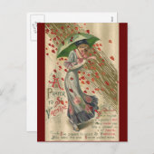 聖者のバレンタイン、ヴィンテージのビクトリア時代の人の女性への祈りの言葉 シーズンポストカード (正面/裏面)