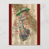 聖者のバレンタイン、ヴィンテージのビクトリア時代の人の女性への祈りの言葉 シーズンポストカード (正面)