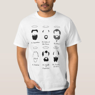 聖者のバージョン2メンズTシャツのひげ Tシャツ