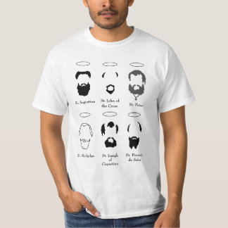聖者のバージョン2メンズTシャツのひげ Tシャツ