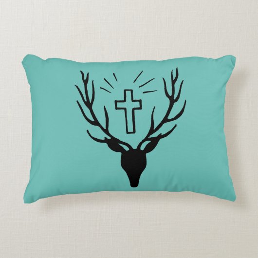 聖者のヒューバートの雄鹿 アクセントクッション (正面)
