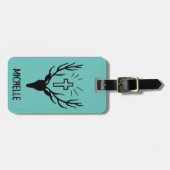 聖者のヒューバートの雄鹿 ラゲッジタグ (正面横)