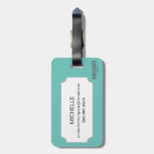 聖者のヒューバートの雄鹿 ラゲッジタグ (裏面縦)