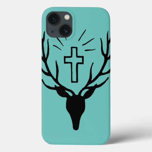 聖者のヒューバートの雄鹿 Case-Mate iPhoneケース (裏面)
