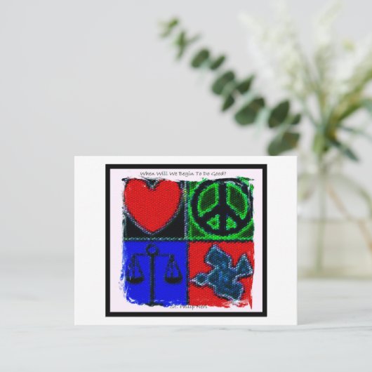 聖者のフィリップNeriの引用文 ポストカード (スタンド正面)