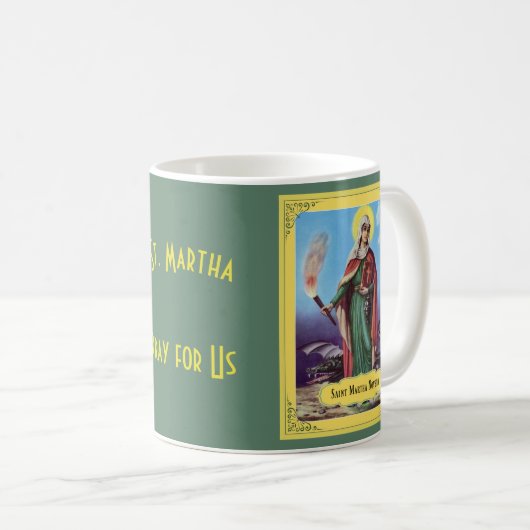 聖者のマーサの9週間のNovenaの祈りの言葉 コーヒーマグカップ (正面右)