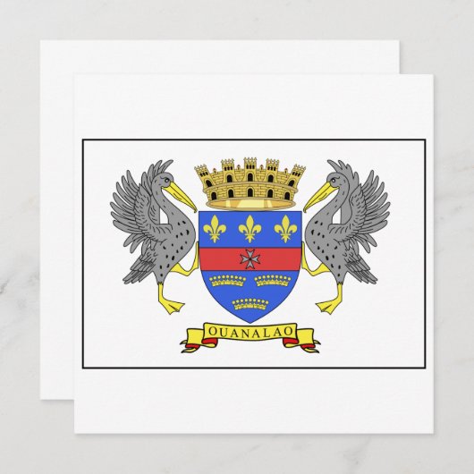 聖者のBarthelemyの旗 招待状 (正面/裏面)