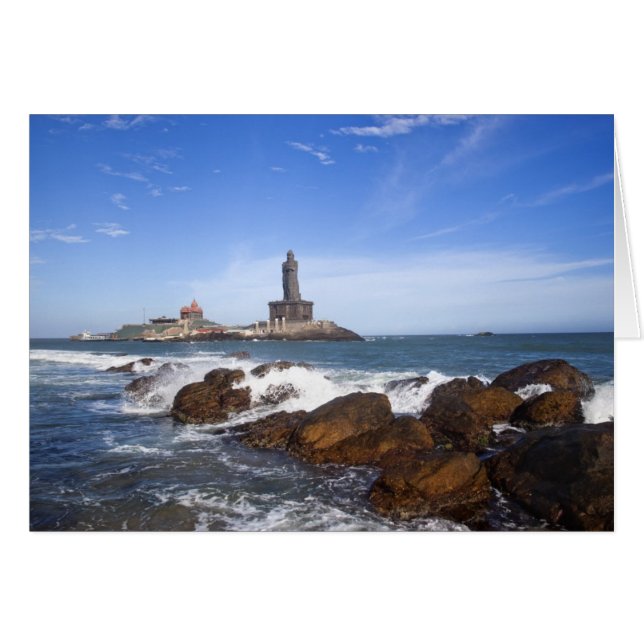 聖者のThiruvalluvarの彫像|タミル・ナードゥ州、インド (正面横)