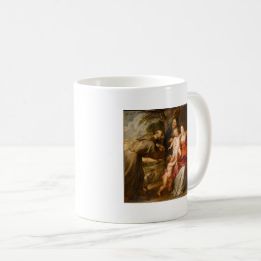 聖者を持つ神聖な家族 コーヒーマグカップ (正面右)