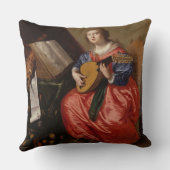 聖者セシリア(キャンバスの油) クッション (裏面)