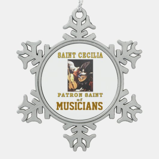 聖者セシリア スノーフレークピューターオーナメント (正面)