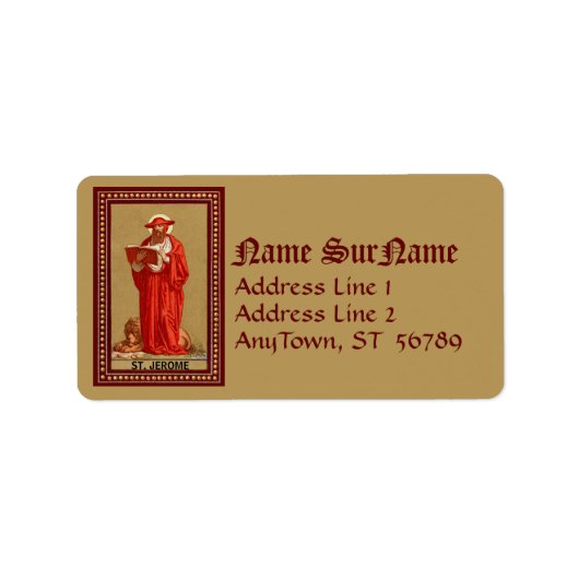 聖者ヒエロニムス　獅子とともに（Ｐ　００４） ラベル (正面)