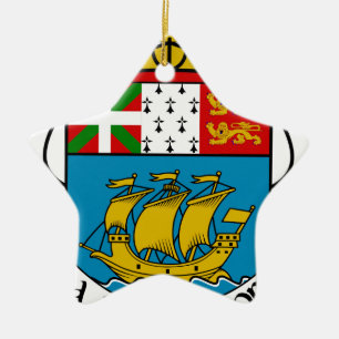 聖者ピエールおよびMiquelon (フランス)の紋章付き外衣 セラミックオーナメント