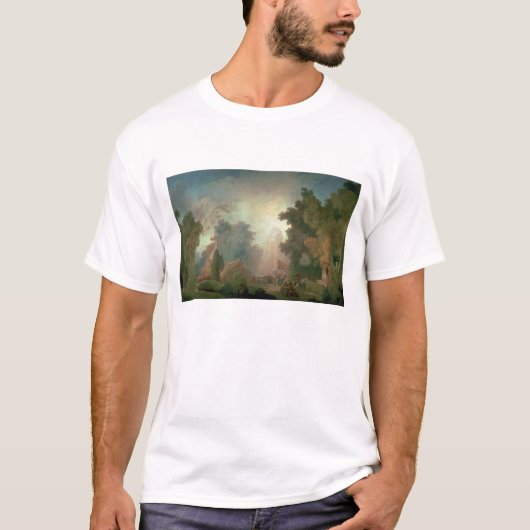 聖者雲(キャンバスの油)の祝日(detaiのために tシャツ (正面)