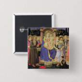 聖者(altarpiecと即位するマドンナおよび子供 缶バッジ (正面&裏面)
