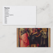 聖者、c.1518 (窓ガラスを持つマドンナそして子供の油 名刺 (正面/裏面)