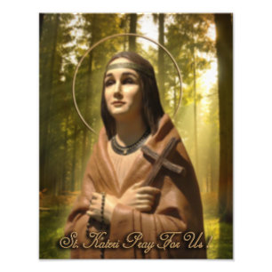 聖者Kateri Tekakwitha フォトプリント